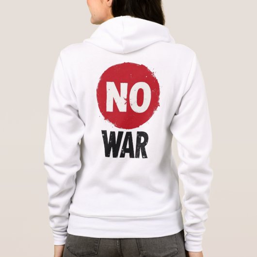 NO WAR — Weltweiter Friedensprotest Hoodie (Rückseite)