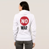 NO WAR — Weltweiter Friedensprotest Hoodie (Schwarz voll)