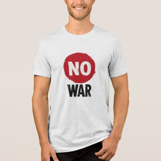NO WAR — Weltweiter Friedensprotest Tri-Blend Shirt (Vorderseite)