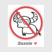 NO Water Buffalo ⚠ Funny Asian Thai ⚠ Aufkleber (Blatt)