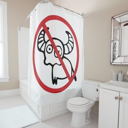 NO Water Buffalo ⚠ Funny Asian Thai ⚠ Duschvorhang (Beispiel)