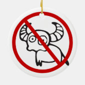 NO Water Buffalo ⚠ Funny Asian Thai ⚠ Keramik Ornament (Hinten)