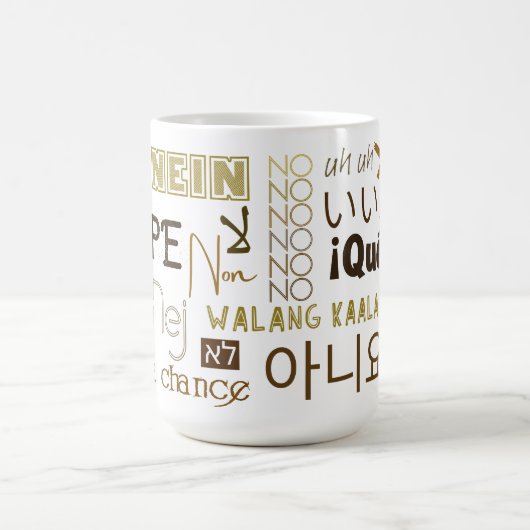 No Way Nope Negative nicht a Chance Weltsprachen Kaffeetasse (Mittel)