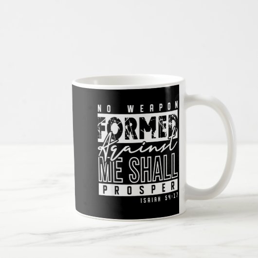 No Wean Formed Against Me Shall Prosper Christian Kaffeetasse (Rechts)