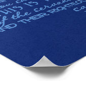 No Weapon Star von David Blue auf Blue Poster (Ecke)