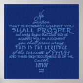 No Weapon Star von David Blue auf Blue Poster (Vorne)