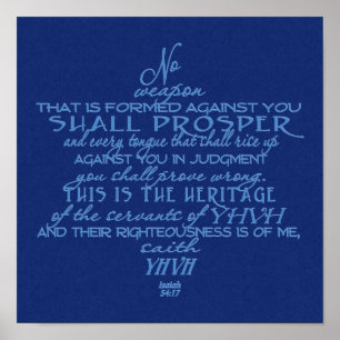 No Weapon Star von David Blue auf Blue Poster