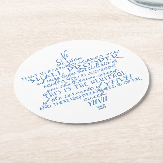 No Weapon Star von David Runder Pappuntersetzer (Angewinkelt)