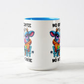 No Workie Zweifarbige Tasse (Mittel)
