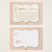 No Wrap Brautparty Gold Confetti & Pink Card (Vorne & Hinten)