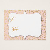 No Wrap Brautparty Gold Confetti & Pink Card (Rückseite)