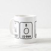 No/Yes Wort-Tasse periodischer Tabelle Kaffeetasse (Vorderseite Links)