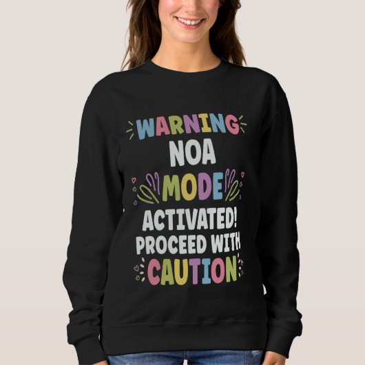 NOA Personalisierter Name Lustiger Süßer Benutzerd Sweatshirt (Vorderseite)