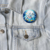 Noa the Shark and Casper, Ihr bester Fisch-Freund Button (Beispiel)