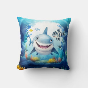 Noa the Shark and Casper, Ihr bester Fisch-Freund Kissen