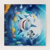 Noa the Shark and Casper, Ihr bester Fisch-Freund Puzzle (Horizontal)
