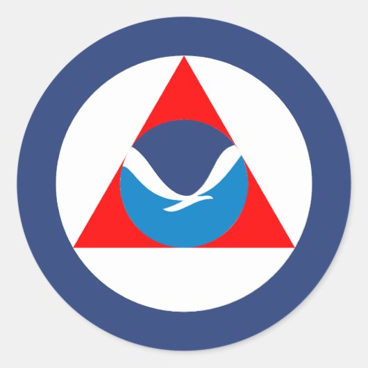 Noaa, Vereinigte Staaten Runder Aufkleber (Vorderseite)