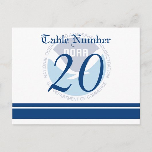 NOAA Wedding Table Nimber Postcard Postkarte (Vorderseite)