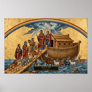 Noachs Arche — byzantinisches Ikon Poster