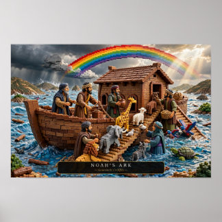 Noachs Arche — Kunst aus Bausteinen Poster
