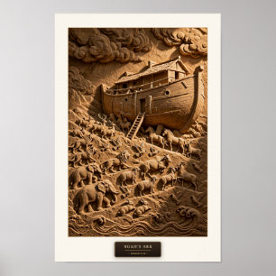 Noachs Arche — Skulpturierte Schriftposter Poster