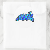 Noah 2 runder aufkleber (Tasche)