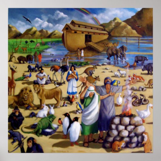 NOAH, ARK, TIERE NACH DEM BLUT: ARTWORK DRUCKEN POSTER (Vorne)