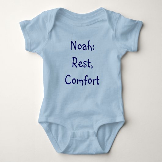 Noah Baby Name Bedeutung Bodysuit Baby Strampler (Vorderseite)