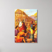 Noah baut die Arche Genesis 6 Leinwanddruck (Vorderseite)