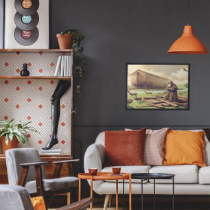 Noah bereitet die Große Arche vor Poster