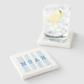 Noah Custom Boy Name Steinuntersetzer (Seitenansicht)