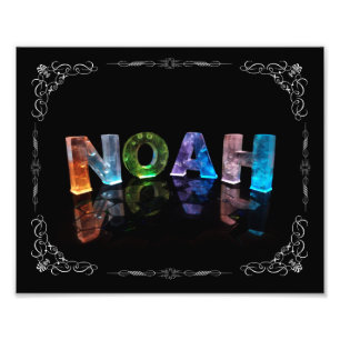 Noah - das Namensnoah in 3D beleuchtet Fotodruck