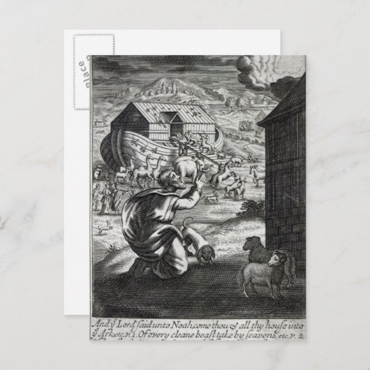 Noah entreth the Ark Postkarte (Vorne/Hinten)