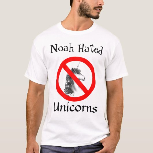 Noah hasste Einhörner T-Shirt (Vorderseite)
