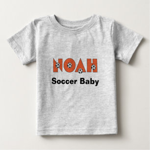 Noah in der Fußball-Orange Baby T-shirt
