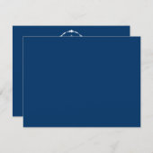 Noah Jack Bar Mitzvah Empfang Navy Blue METALLIC Einladung (Vorne/Hinten)