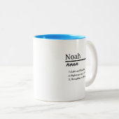 Noah, Junge Personalisierte Bezeichnung Definition Zweifarbige Tasse (VorderseiteRechts)