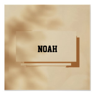 Noah Minimal Name Poster – Sauberes modernes Druck
