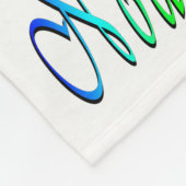 Noah, Name, Logo, kleines weißes Fleece Blanket. (Ecke)