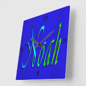 Noah, Name, Logo, Quadratische Wanduhr (Winkel)