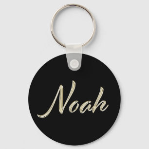 Noah Name whitegold Button Schlüsselanhänger