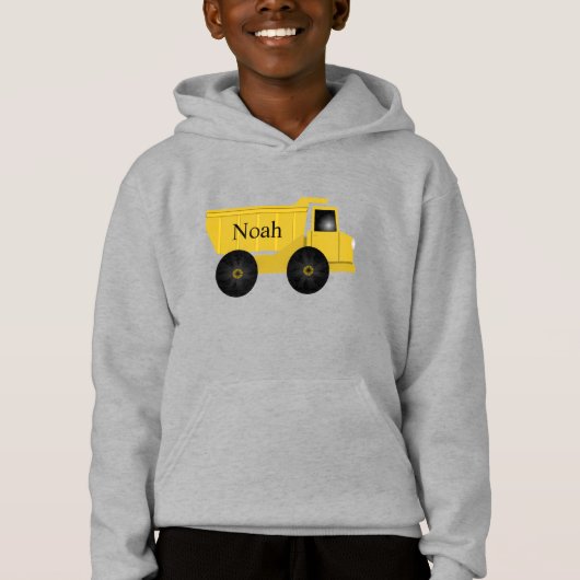 Noah Personalisiert Dump Truck Hoodie (Vorderseite)
