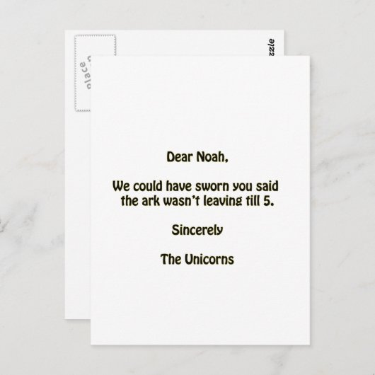 Noah Postkarte (Vorne/Hinten)