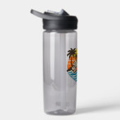 Noah Retro Sonnenuntergang Name Design Trinkflasche (Rechts)