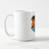 Noah Retro-Sonnenuntergangs-Name-Design Kaffeetasse (Links)