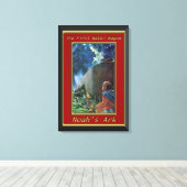 Noah`s Ark Humans gehen auf dem roten Schiffsrahme Leinwanddruck (Insitu (Holzboden))