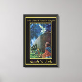 Noah`s Ark Humans gehen auf dem Schiff schwarzen R Leinwanddruck (Vorderseite)