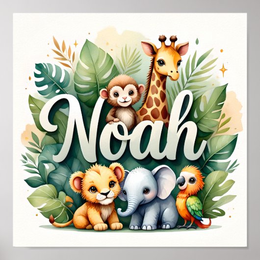 Noah Safari Kinderzimmer Wallfahrtskirche Poster (Vorne)