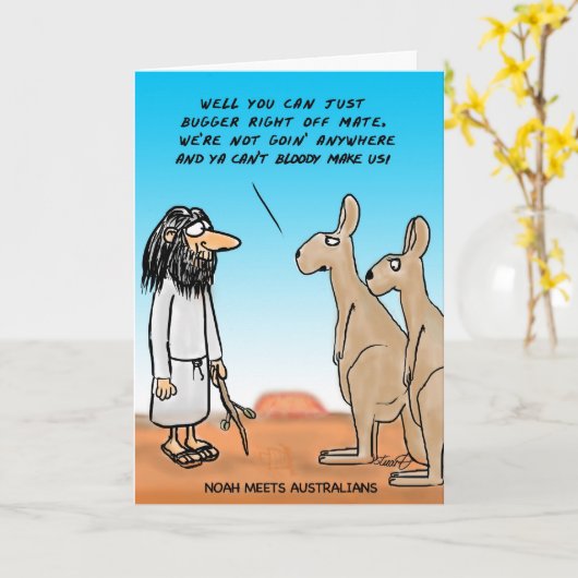 Noah trifft einige Australier Karte (Gelbe Blume)