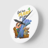 Noah und Ark Bible gießt Kids Wall Clock Runde Wanduhr (Winkel)